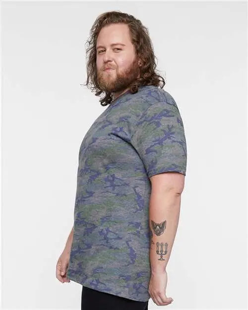Lat 6901 Fine Jersey Tee - Vintage Camo