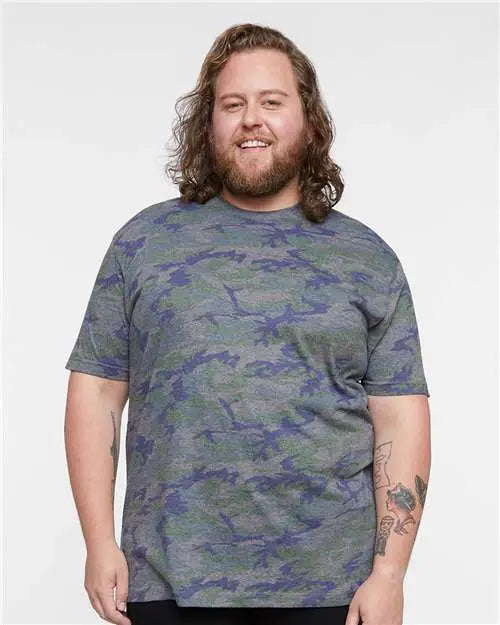 Lat 6901 Fine Jersey Tee - Vintage Camo