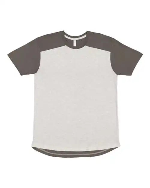 Lat 6911 Forward Shoulder Fine Jersey Tee - Ash Charcoal