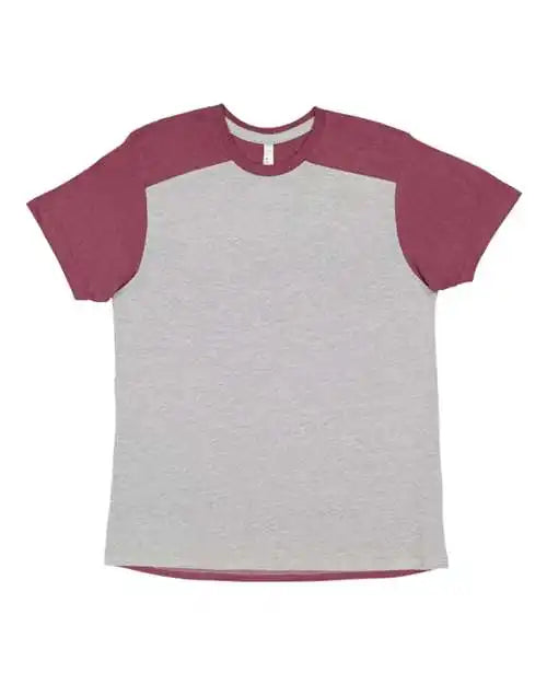 Lat 6911 Forward Shoulder Fine Jersey Tee - Heather Vintage Burgundy