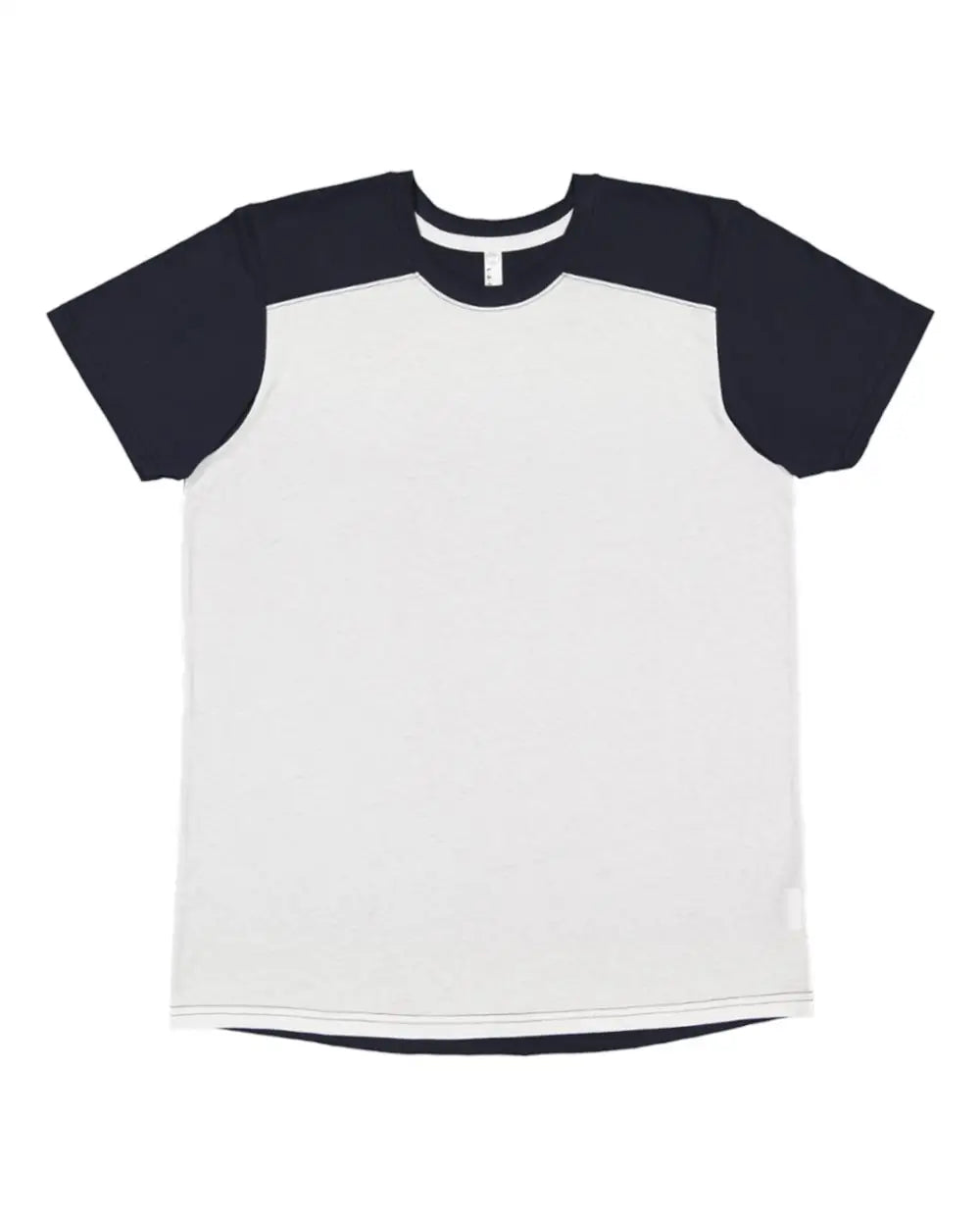 Lat 6911l Forward Shoulder Fine Jersey Tee - 6911 - White Navy - White/ / Adult s