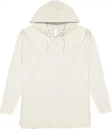 Lat 6917 Fine Jersey Hooded Long Sleeve Raglan T-shirt - Natural Heather