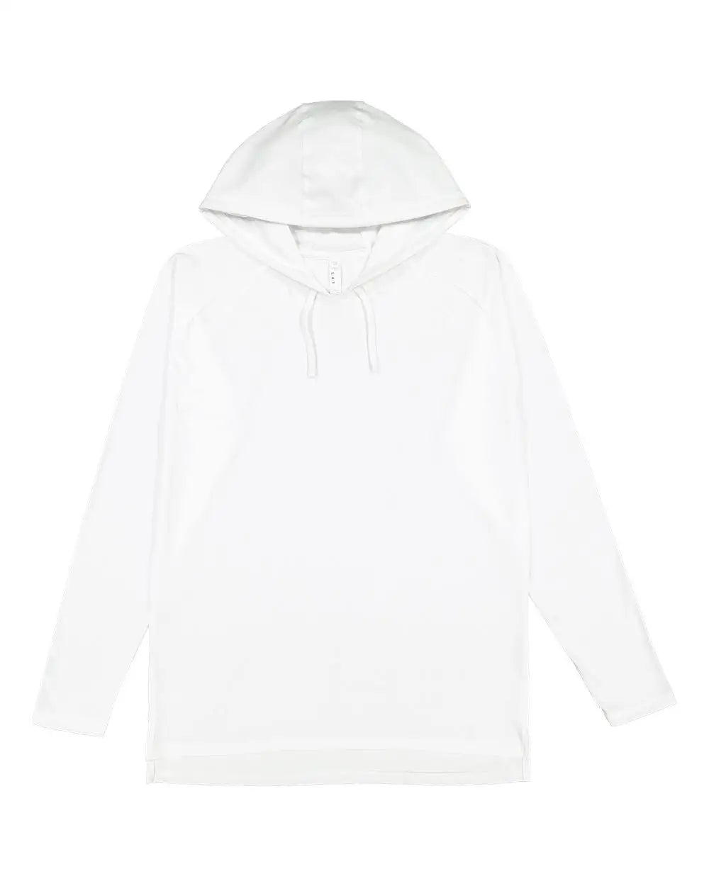 Lat 6917 Fine Jersey Hooded Long Sleeve Raglan T-shirt - White - Xs