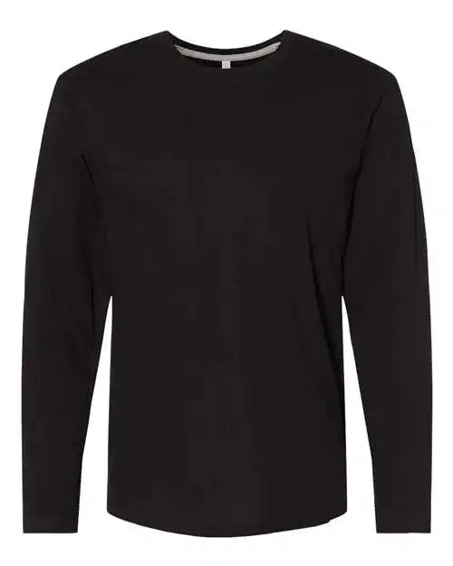 Lat 6918 Fine Jersey Long Sleeve Tee - Black