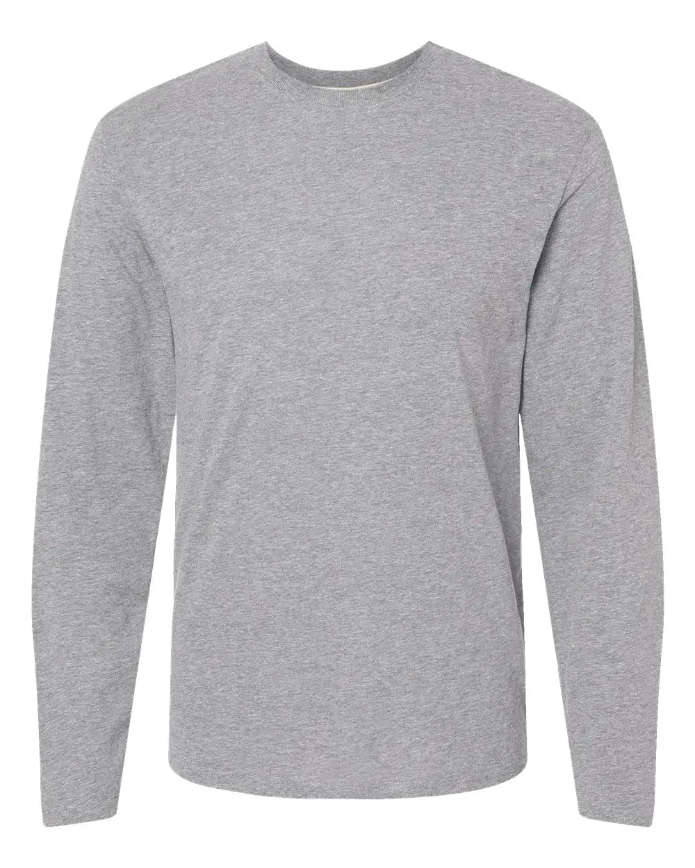 Lat 6918 Fine Jersey Long Sleeve Tee - Heather - Gray / s