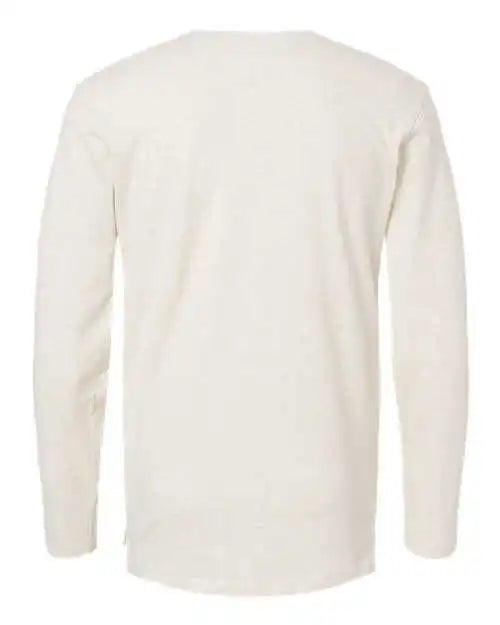 Lat 6918 Fine Jersey Long Sleeve Tee Natural Heather