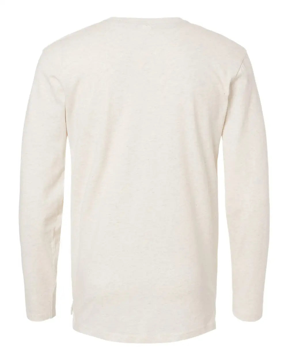 Lat 6918 Fine Jersey Long Sleeve Tee - Natural Heather