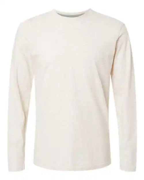 Lat 6918 Fine Jersey Long Sleeve Tee Natural Heather