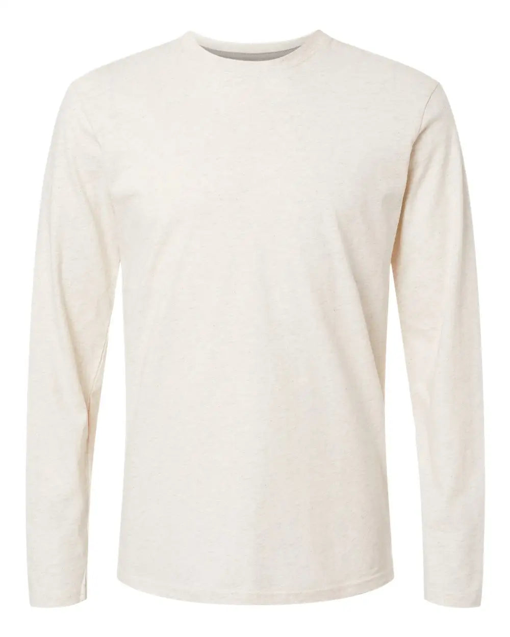 Lat 6918 Fine Jersey Long Sleeve Tee - Natural Heather