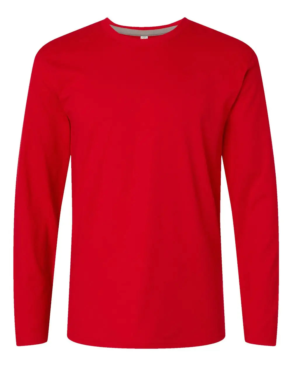 Lat 6918 Fine Jersey Long Sleeve Tee - Red