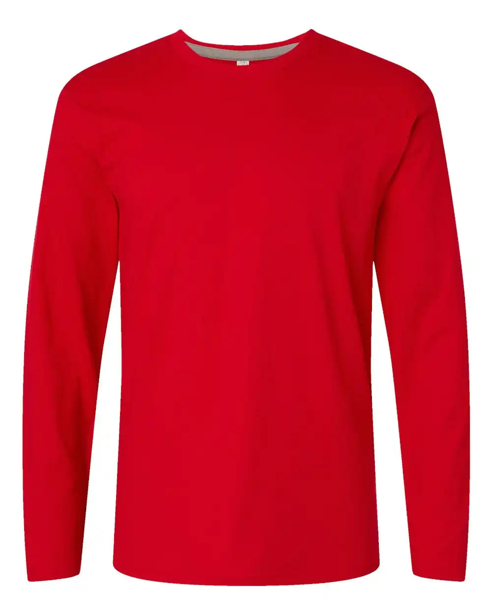 Lat 6918 Fine Jersey Long Sleeve Tee - Red - s