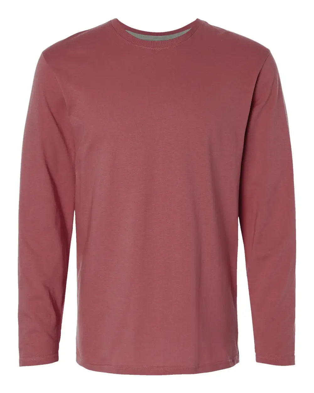 Lat 6918 Fine Jersey Long Sleeve Tee - Rouge