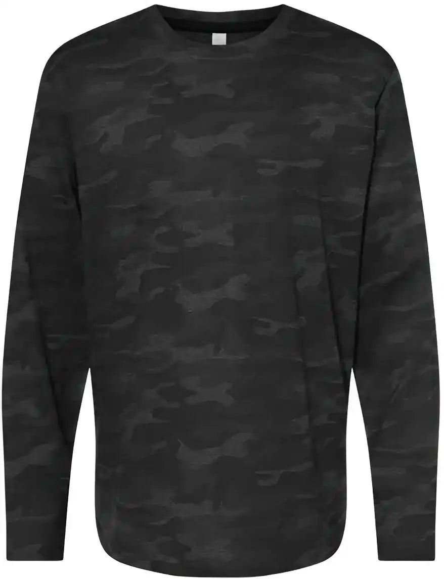 Lat 6918 Fine Jersey Long Sleeve Tee Storm Camo