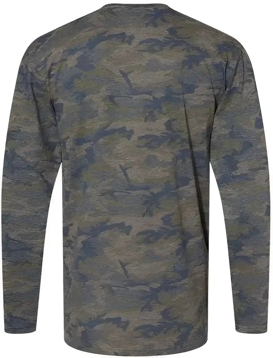 Lat 6918 Fine Jersey Long Sleeve Tee Vintage Camo