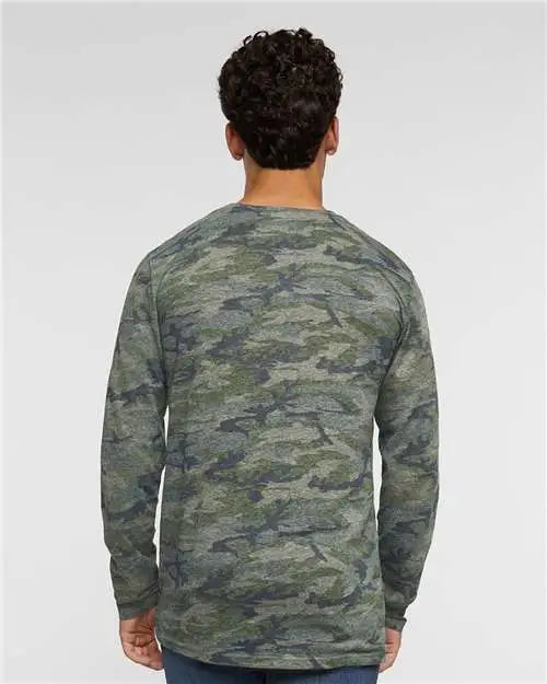 Lat 6918 Fine Jersey Long Sleeve Tee - Vintage Camo