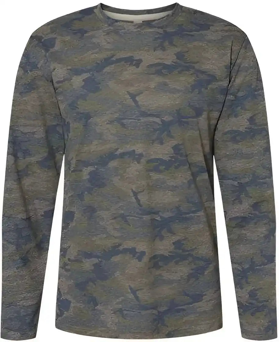 Lat 6918 Fine Jersey Long Sleeve Tee Vintage Camo