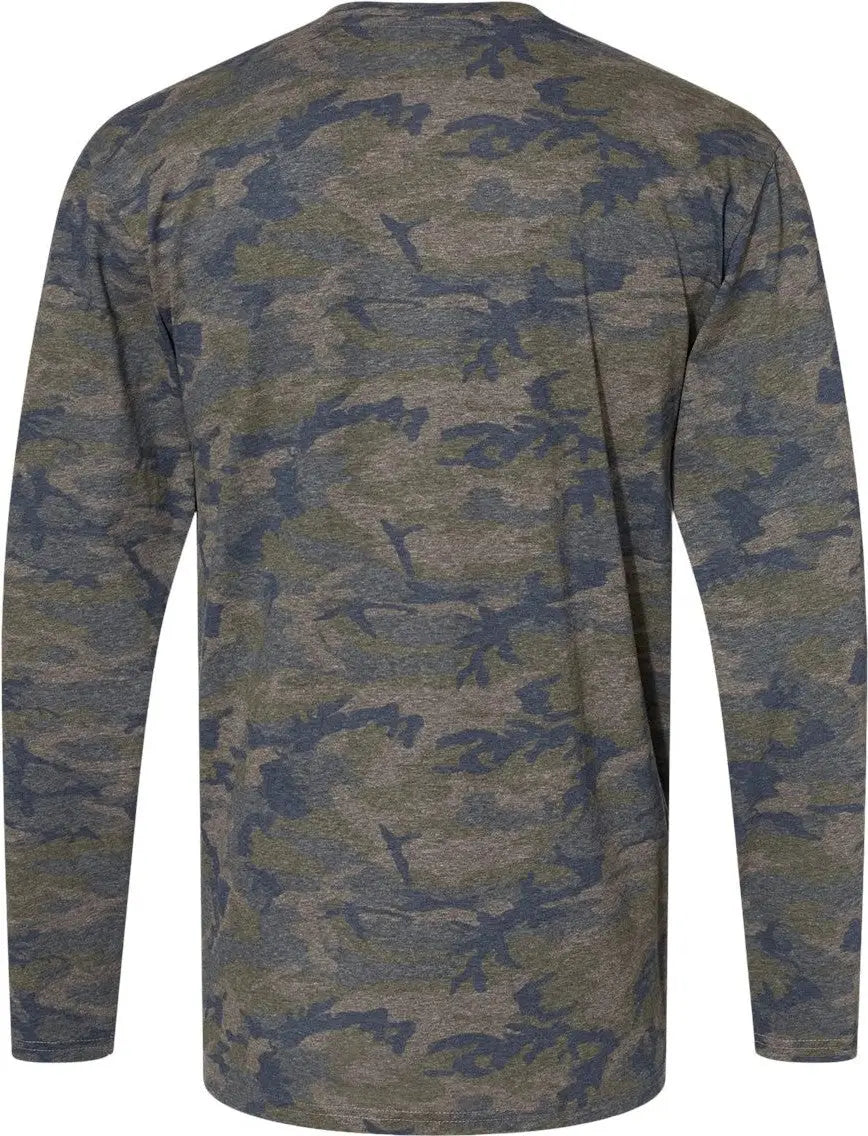 Lat 6918 Fine Jersey Long Sleeve Tee - Vintage Camo