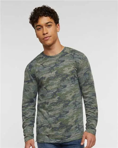 Lat 6918 Fine Jersey Long Sleeve Tee - Vintage Camo