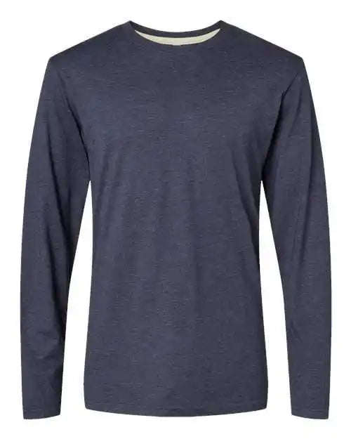 Lat 6918 Fine Jersey Long Sleeve Tee - Vintage Denim