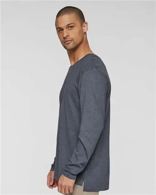 Lat 6918 Fine Jersey Long Sleeve Tee - Vintage Denim