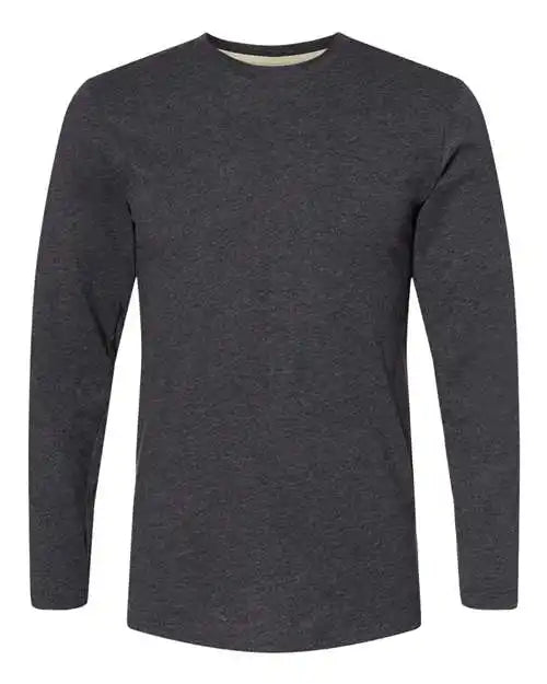 Lat 6918 Fine Jersey Long Sleeve Tee - Vintage Smoke