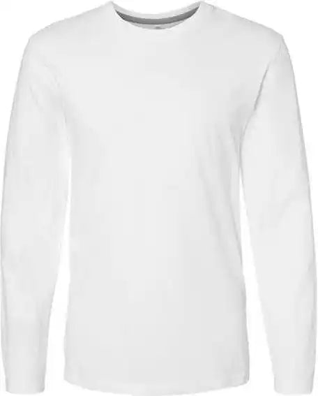 Lat 6918 Fine Jersey Long Sleeve Tee White