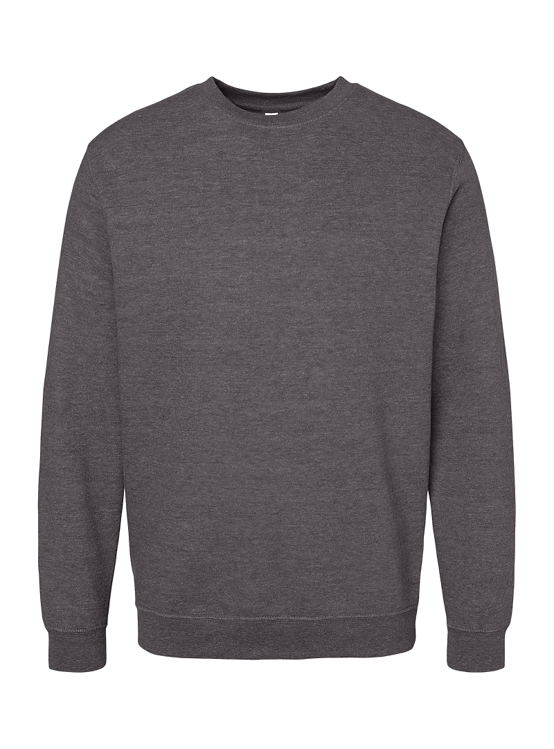 Lat 6925 Elevated Fleece Crewneck Sweatshirt - Charcoal