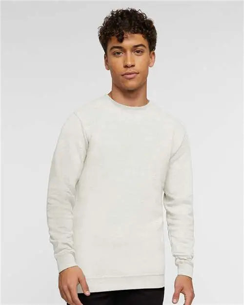 Lat 6925 Elevated Fleece Crewneck Sweatshirt - Natural Heather
