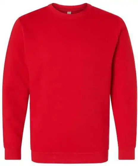 Lat 6925 Elevated Fleece Crewneck Sweatshirt Red