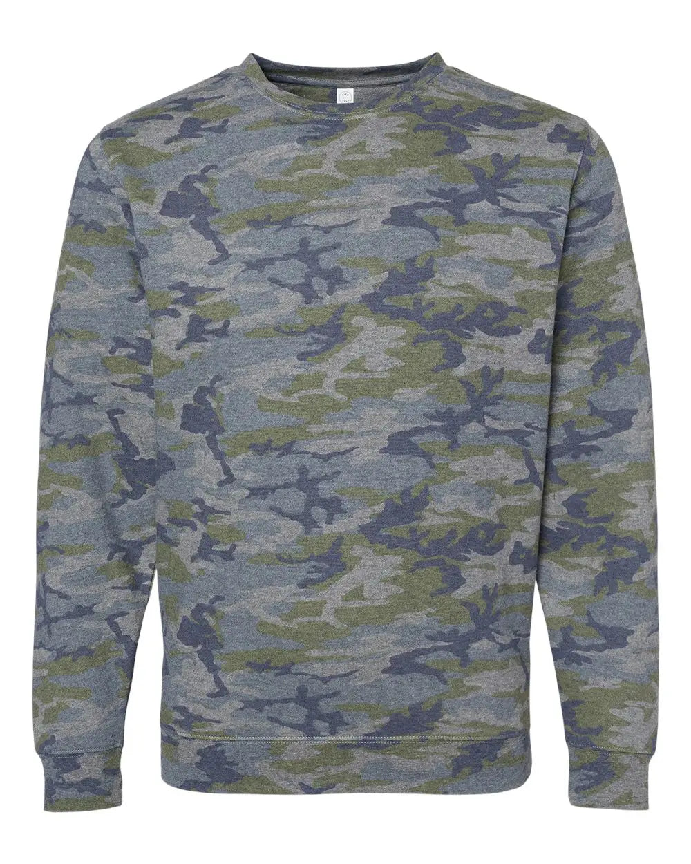 Lat 6925 Elevated Fleece Crewneck Sweatshirt - Vintage Camo