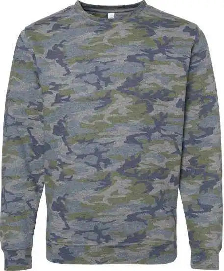 Lat 6925 Elevated Fleece Crewneck Sweatshirt - Vintage Camo