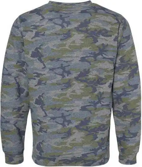 Lat 6925 Elevated Fleece Crewneck Sweatshirt - Vintage Camo