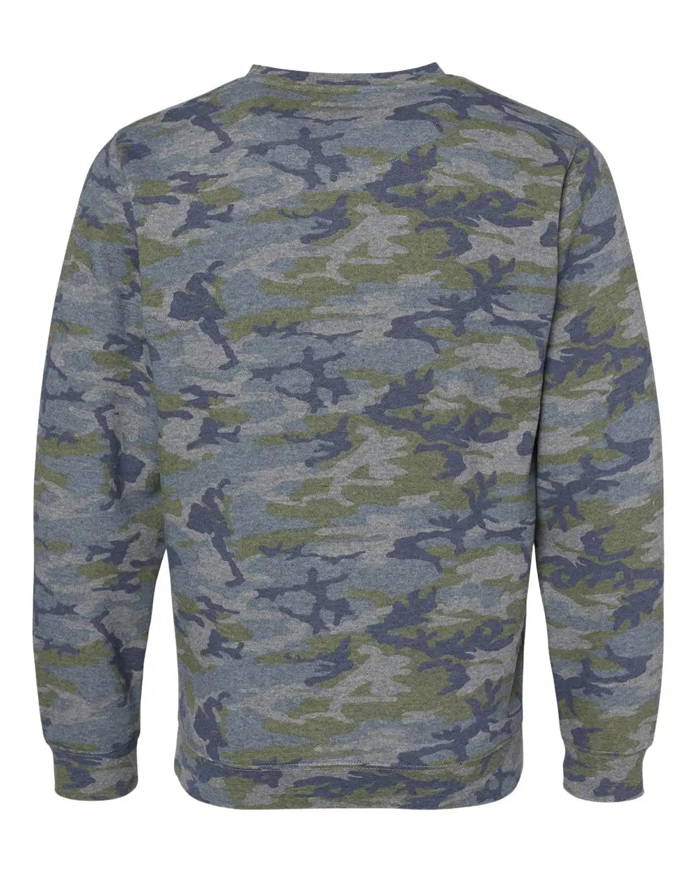 Lat 6925 Elevated Fleece Crewneck Sweatshirt - Vintage Camo - Dark Gray / s