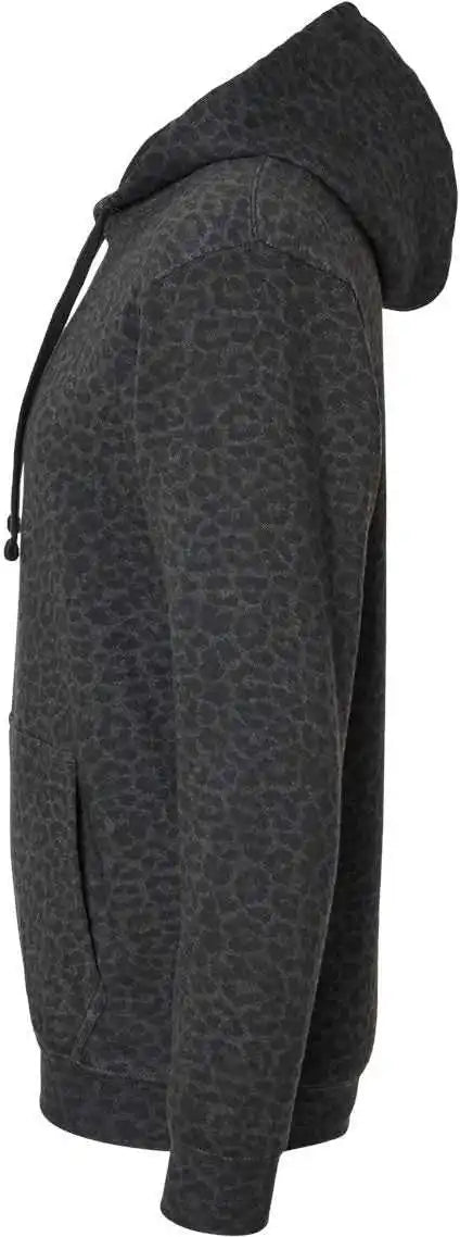 Lat 6926 Elevated Basic Hoodie Black Leopard