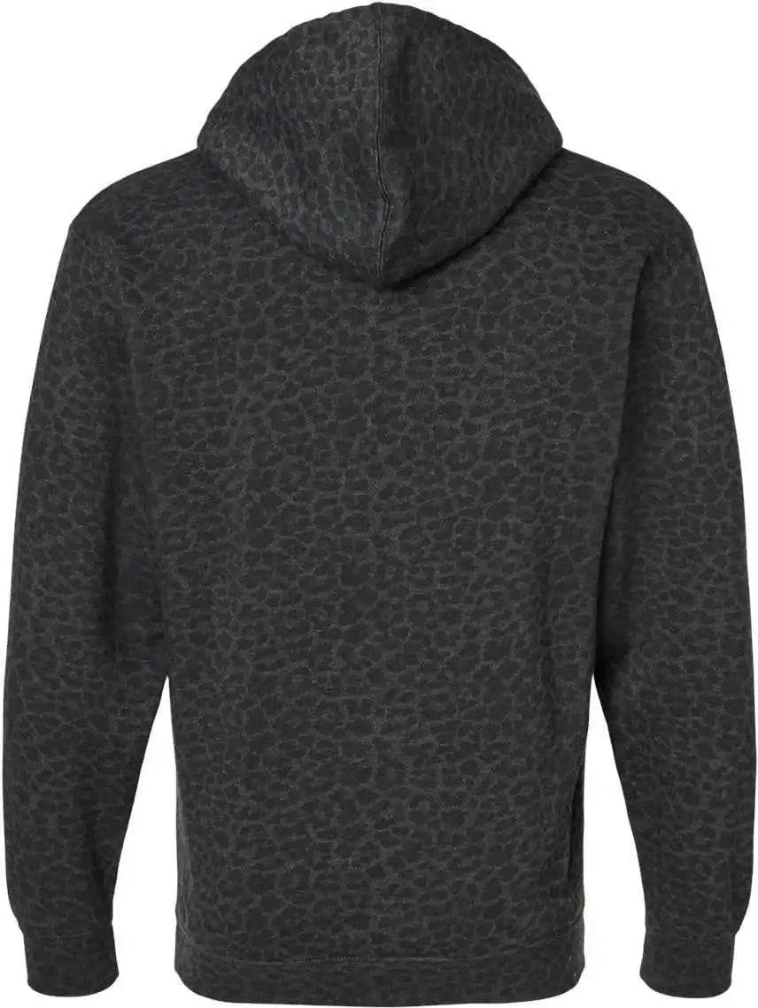 Lat 6926 Elevated Basic Hoodie Black Leopard