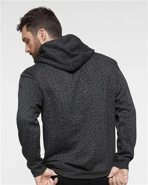 Lat 6926 Elevated Fleece Basic Hoodie - Black Leopard