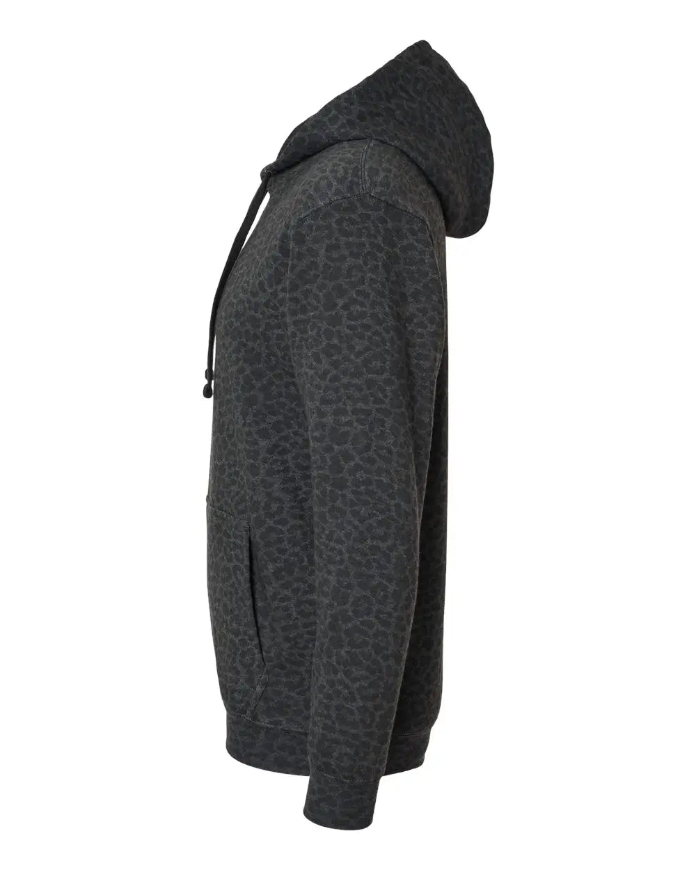 Lat 6926 Elevated Fleece Basic Hoodie - Black Leopard