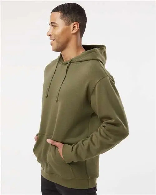 Lat 6926 Elevated Fleece Basic Hoodie - Military Green