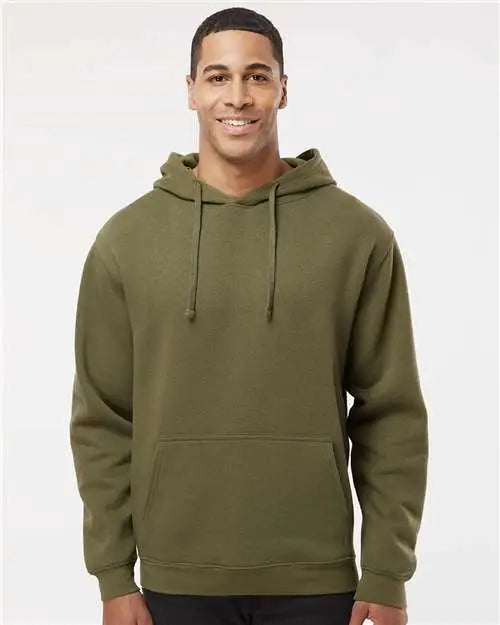 Lat 6926 Elevated Fleece Basic Hoodie - Military Green