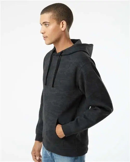 Lat 6926 Elevated Fleece Basic Hoodie - Storm Camo