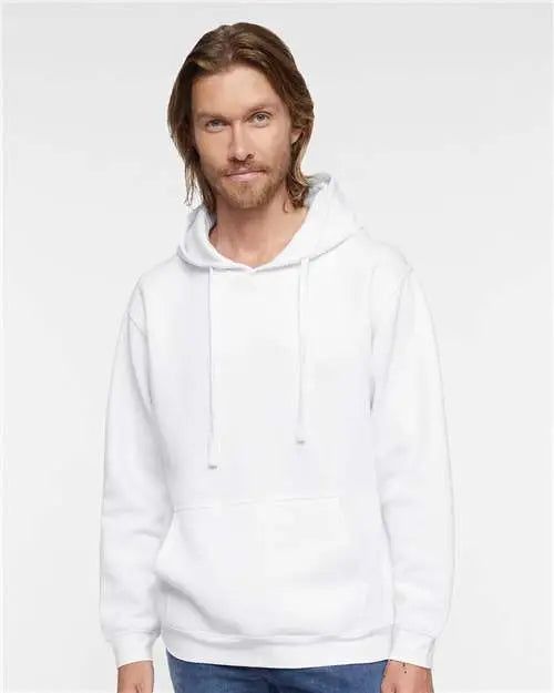 Lat 6926 Elevated Fleece Basic Hoodie - White