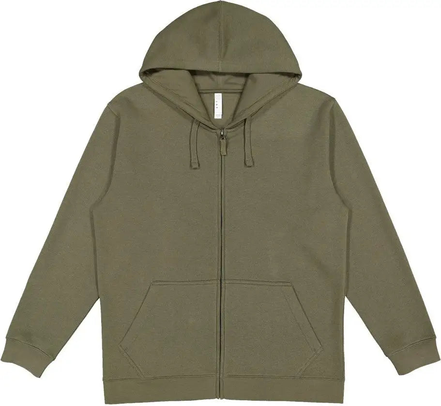 Lat 6927 Full-zip Fleece Hoodie - Military Green