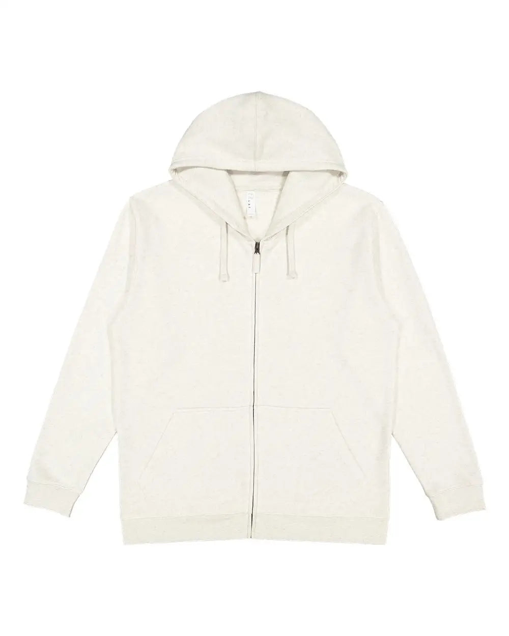 Lat 6927 Full-zip Fleece Hoodie - Natural Heather