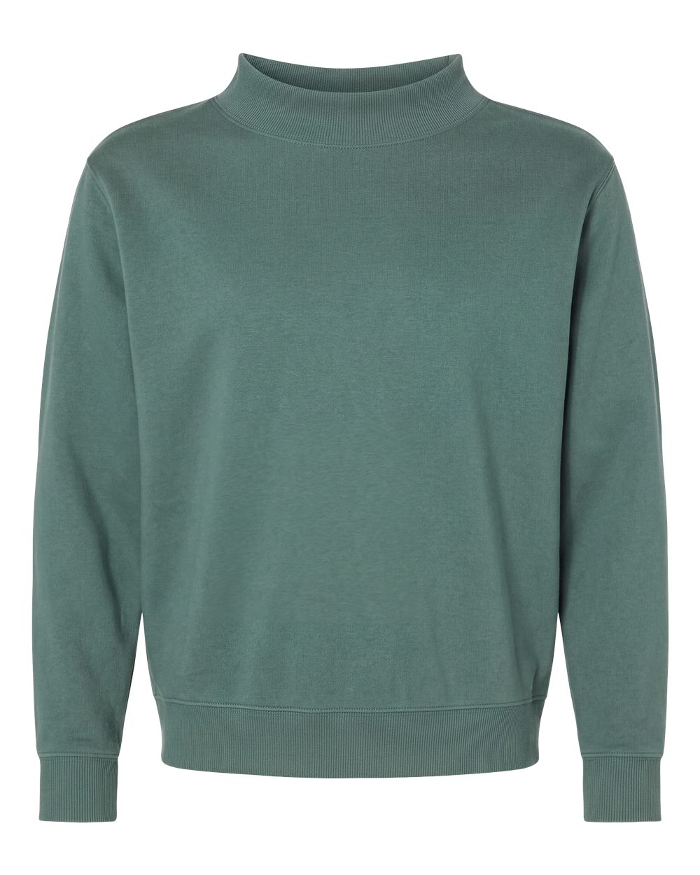 Lat 6928 Unisex Mock Neck Fleece Sweatshirt - Basil