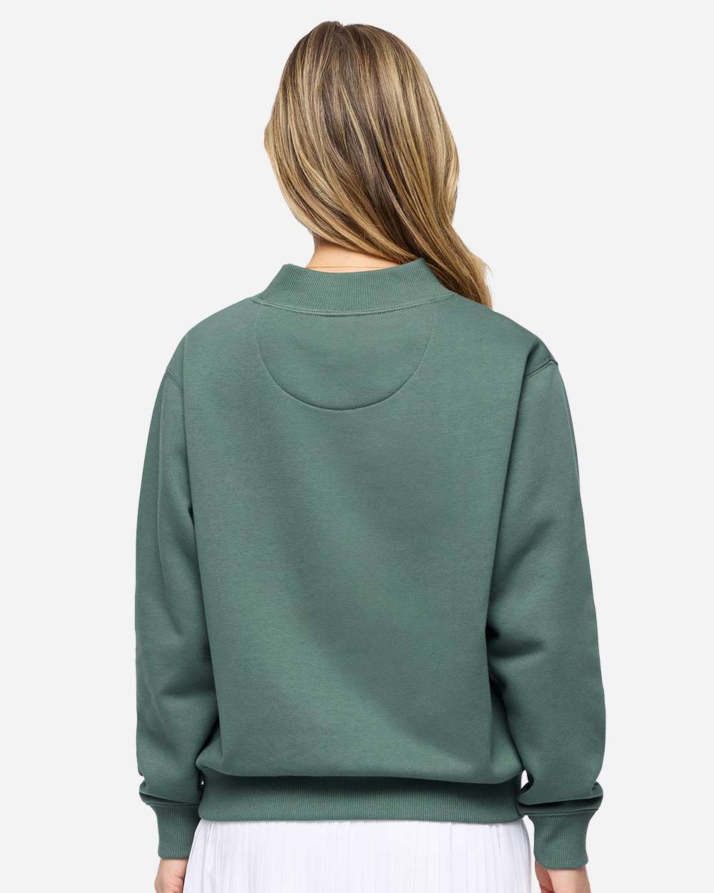 Lat 6928 Unisex Mock Neck Fleece Sweatshirt - Basil