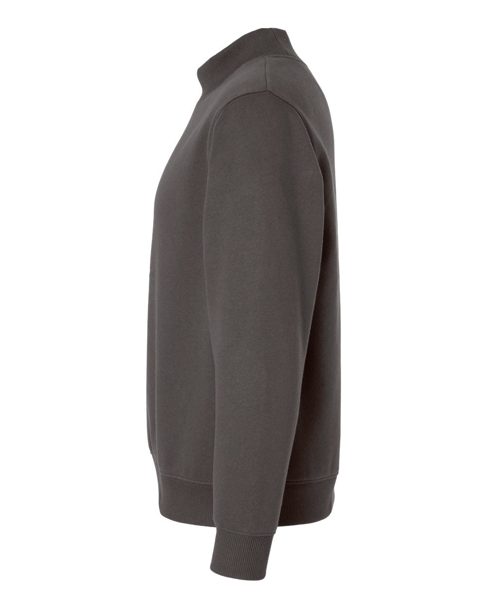 Lat 6928 Unisex Mock Neck Fleece Sweatshirt - Charcoal