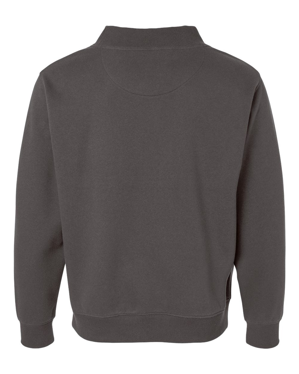 Lat 6928 Unisex Mock Neck Fleece Sweatshirt - Charcoal