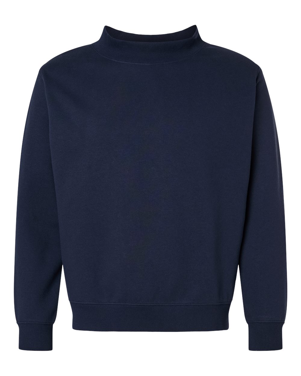 Lat 6928 Unisex Mock Neck Fleece Sweatshirt - Navy