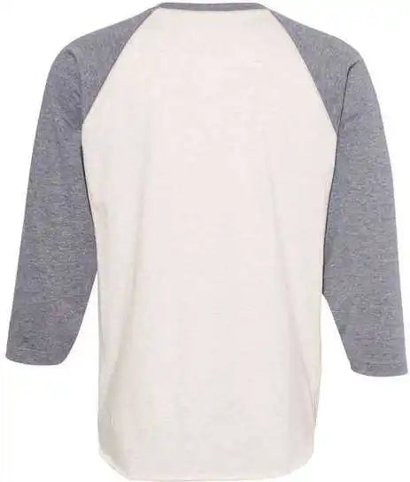 Lat 6930 Baseball Fine Jersey Tee - Natural Heather Granite