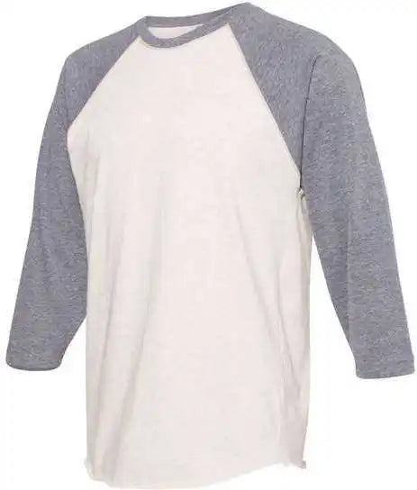 Lat 6930 Baseball Fine Jersey Tee - Natural Heather Granite